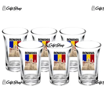 Castelul bran romania, set 6 pahare shout, model 44bs